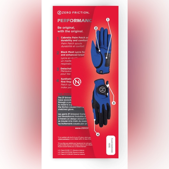 NWT - Zero Friction Compression-Fit Performance “Left Hand” Golf-Glove - Picture 3 of 4